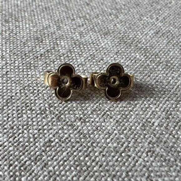 Louis Vuitton Damier Charlie Drop Tassel Chain Two Tone Brass Earrings Jewelry - Picture 5 of 8